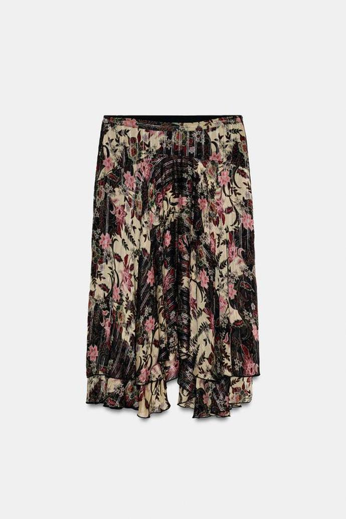 Sukně s květinovým potiskem, Zara, 1 499 Kč