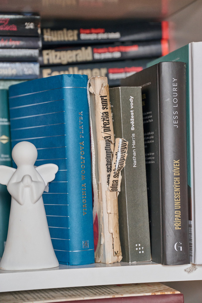 Pohled na knihy - Martina Hudečková se nikdy žádné knihy nezbavuje.