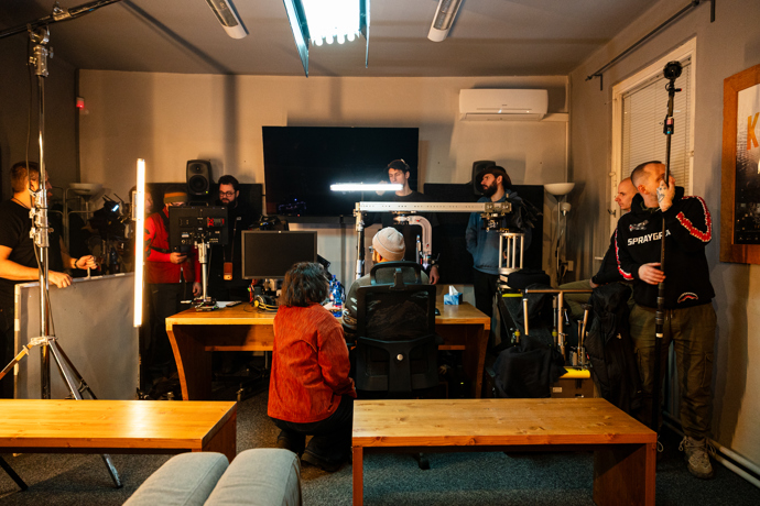 Natáčení spotu pro Českého lva.