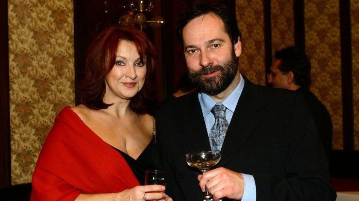 Adamovská s druhým manželem Radkem Johnem.