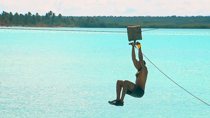 Součástí hry byla zipline. 