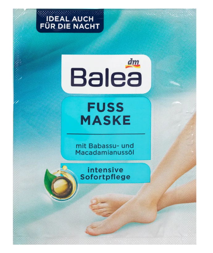 Maska na nohy s makadamovým olejem, Balea, 19, 90 Kč