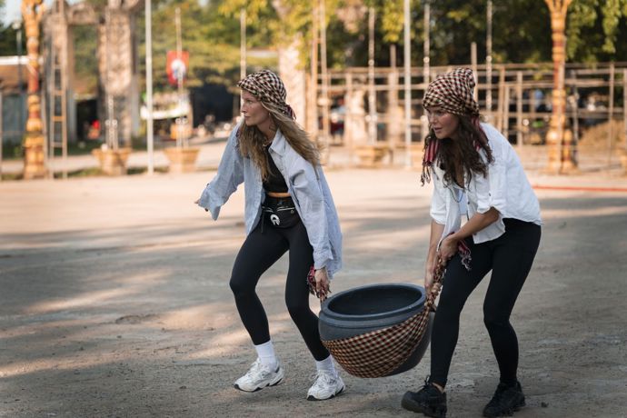 Tým Chicas během hry.