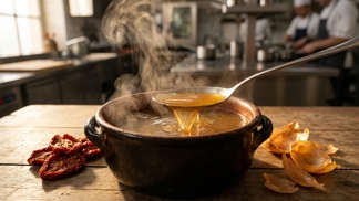 Sbohem šedivá voda bez výrazu: Tato jedna lžíce sušených rajčat vytáhne z vývaru sytě zlatou barvu i hloubku, za kterou by se nestyděl ani šéfkuchař