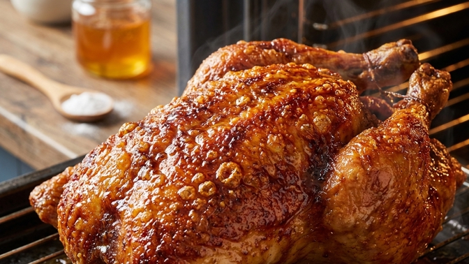 Vaše nedělní pečeně bude chutnat jako z restaurace: Smíchejte med se špetkou sody a sledujte tu proměnu kůže