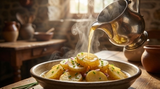 Zapomeňte na majonézu: Prvorepublikový trik s horkým vývarem udělá z bramborového salátu hvězdu každé rodinné oslavy