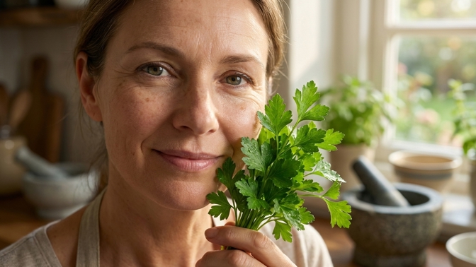 Jak na pigmentové skvrny bez chemie? Zkuste osvědčený odvar z petržele
