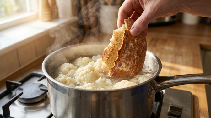 Než vyhodíte chleba, hoďte ho do hrnce ke květáku: Tato finta pohltí veškerý zápach dřív, než zaplní byt