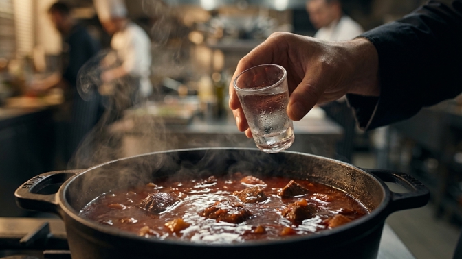 Příliš mastný guláš? Jednoduchý trik s ledem mu dodá barvu i lesk