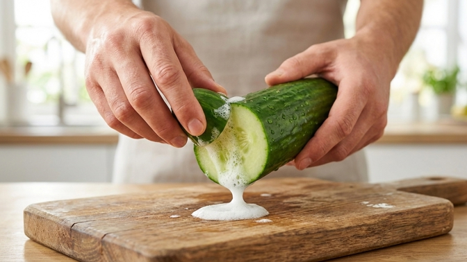 Proč se na okurce tvoří bílá pěna? Tento zapomenutý trik z ní okamžitě vytáhne veškerou hořkost