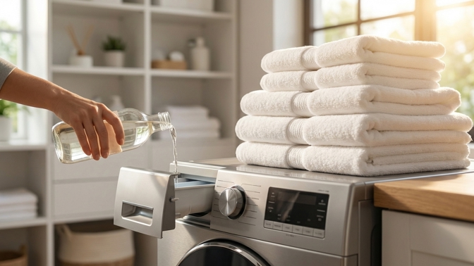 Jak na měkké ručníky bez aviváže? Stačí přidat ocet do pračky