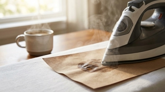 Než ubrus s flekem od vosku definitivně odepíšete, sáhněte po papírovém sáčku: Tato blesková proměna pod žehličkou vytáhne mastnotu z vláken dřív, než stačíte dovařit kávu