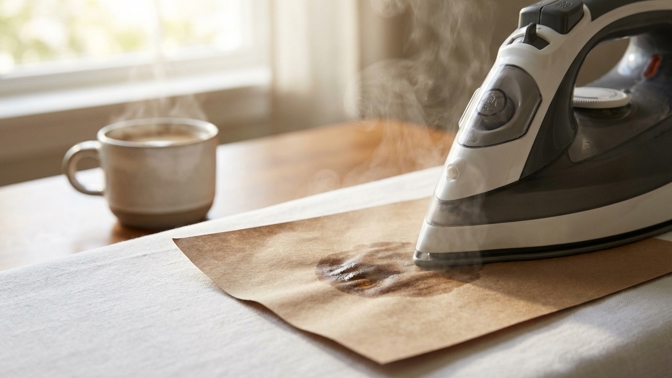 Než ubrus s flekem od vosku odepíšete, sáhněte po sáčku: Tato proměna pod žehličkou vytáhne mastnotu z vláken