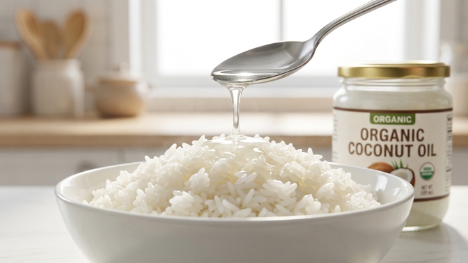 Rýže s kokosovým olejem: Jak snížit kalorie díky rezistentnímu škrobu