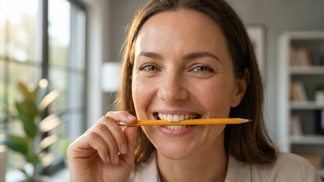 Dejte si na pět minut obyčejnou tužku mezi zuby: Bizarní trik oklame váš mozek a vymaže z tváře únavu i bolest hlavy