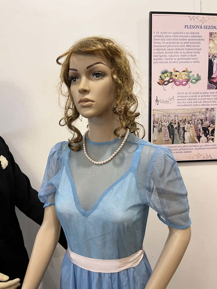 Perlový náhrdelník v detailu. 