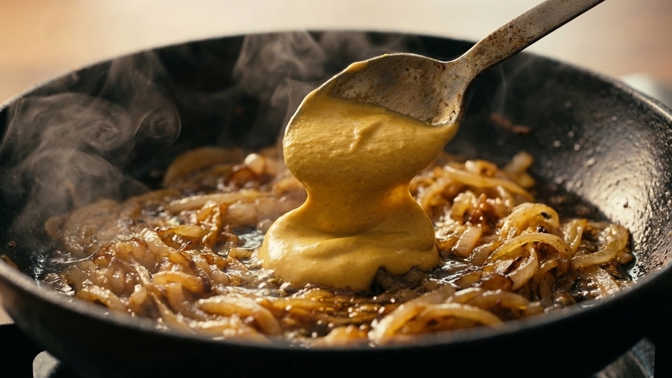 Tato lžíce k restované cibuli nahradí mouku: Trik starých hostinských vykouzlí krémovou omáčku