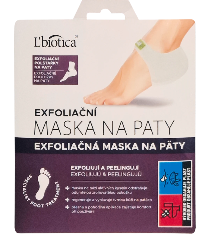 Exfoliační maska na paty, L'biotica, 99 Kč