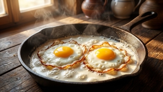 Zkuste zítra ráno pod vajíčka místo oleje nalít dvě lžíce smetany: Tato alpská finta vykouzlí oříškový okraj, který v běžné kuchyni nezažijete