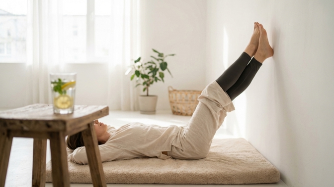 Jak na oteklé nohy? Tato poloha uleví od pocitu těžkosti za 10 minut