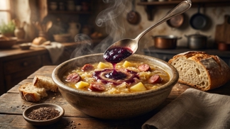 Vhoďte do hrnce se zelím dvě lžíce švestkových povidel: Tato tmavá magie ze spíže vymaže ostrou kyselost a vytvoří barvu i hloubku, kterou si pamatují už jen na starých chalupách