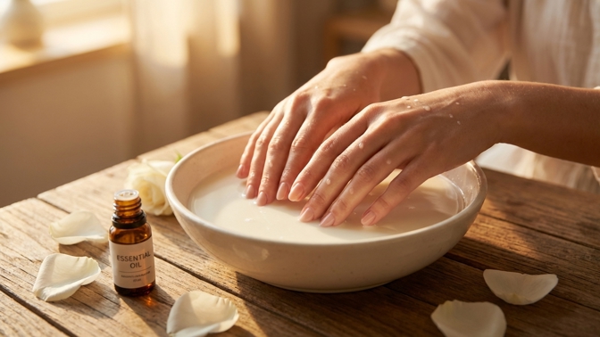 Domácí manikúra po padesátce: Proč si máčet ruce v mléce?