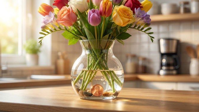 Vyhazovala jsem kytice už po třech dnech: Trik s mincí je udrží jako čerstvě uříznuté i po dvou týdnech