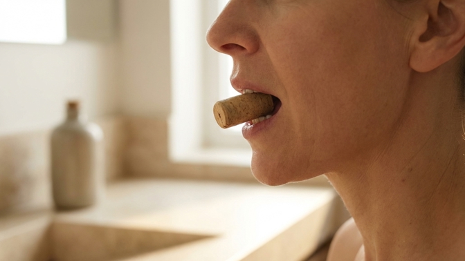 Jak na vrásky kolem úst? Jednoduchý trik s korkem pro relaxaci svalů
