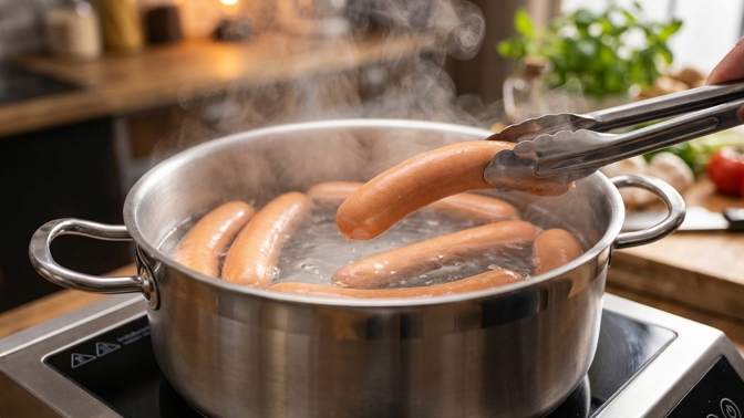 Už žádné popraskané párky: S tímto jednoduchým trikem s vodou budou vždy šťavnaté