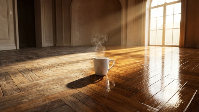 Podlaha jako po drahé renovaci za cenu hrnku: Síla čaje vymaže šmouhy a vrátí starému dřevu hloubku i lesk