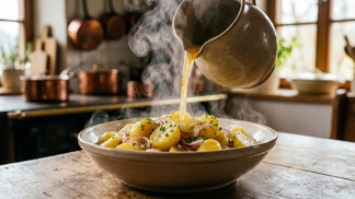 Sbohem, těžká majonézo: Díky zapomenutému triku s horkým vývarem bude bramborový salát neuvěřitelně krémový i bez hromady tuku