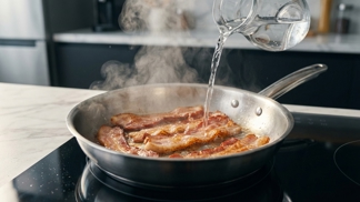 Slanina už vám nikdy nezašpiní celou kuchyni: Tento neobvyklý trik s vodou zajistí ty nejkřupavější plátky, jaké jste kdy jedli