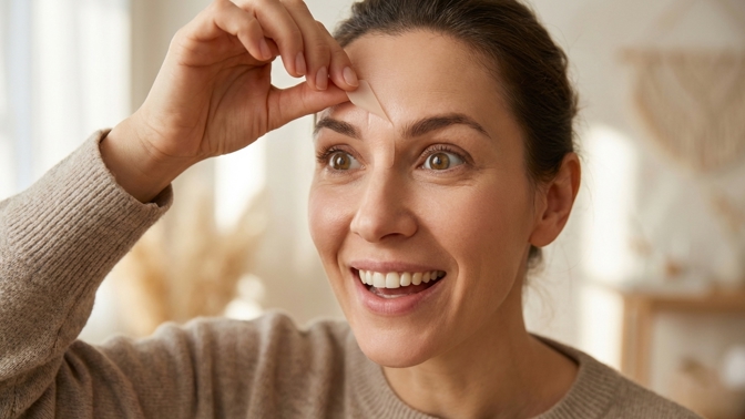 Sbohem drahý botoxi: Modelky si na noc lepí mezi obočí pásku a výsledek po probuzení překvapí