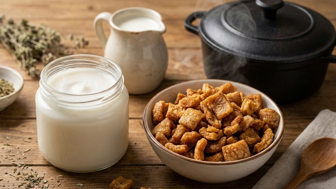 Domácí škvaření sádla: Jak na bílou barvu a chuť bez zápachu