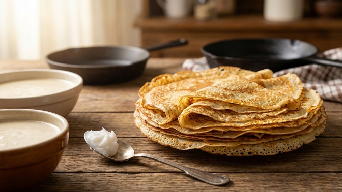 Palačinky, které se nelepí? Zkuste trik se sádlem v těstě