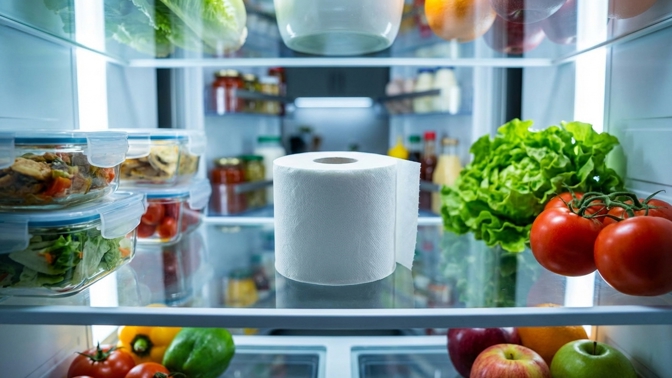 Jak zbavit lednici zápachu a vlhkosti? Zkuste trik s toaletním papírem