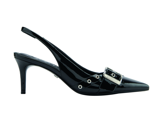 Černé slingback lodičky, Deichmann, 1299 Kč 