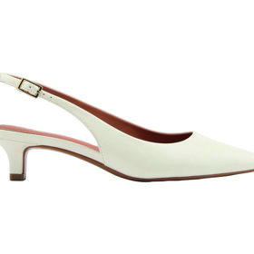 Bílé slingback lodičky, Deichmann, 699 Kč  