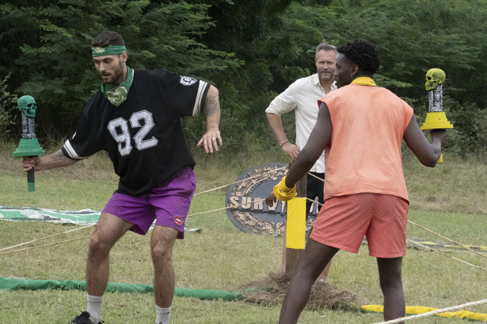 Trabo a Iki během souboje o odměnu.