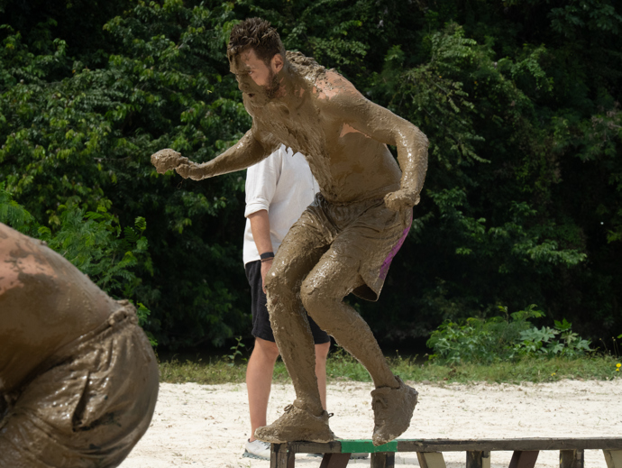 Michal Trabalík alias Trabo během souboje.