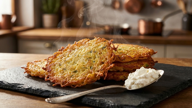 Bramboráky bez přebytečného tuku? Přidejte lžíci tvarohu do těsta