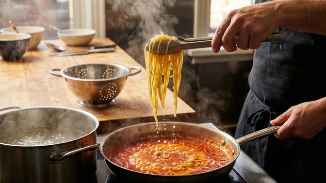 Nevylévejte vodu z těstovin: Trik pro krémovou omáčku jako z Itálie