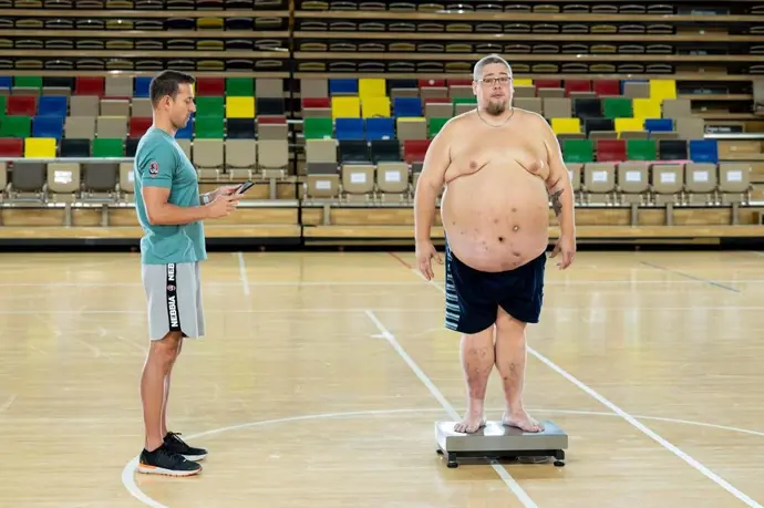 Honza Erben během vážení.