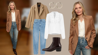 Dokonalý outfit pro 65+: Michelle Pfeiffer oblékla džíny sezóny, které zvýrazní pas i štíhlé nohy