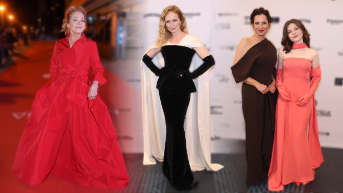 Módní policie z Českého lva: Dagmar Havlová oslnila v obřích rudých šatech, Aňa Geislerová vsadila na ultramódní střih