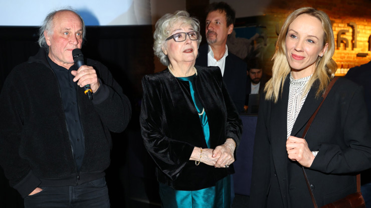 Hvězdy na premiéře Pád domu Kollerů. 