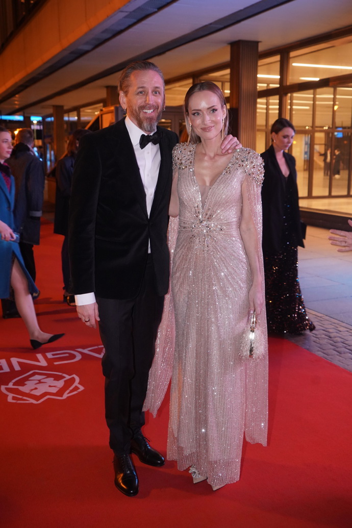 Tomáš Třeštík vyvedl do společnosti svoji lásku Evu. 