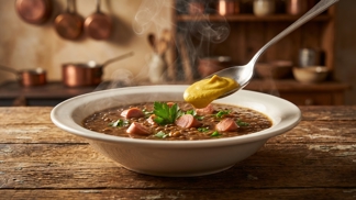 Vmíchejte do každé porce čočkovky lžičku plnotučné hořčice: Tento zapomenutý trik starých hostinských rozbije zemitost luštěnin a zachrání vaše trávení