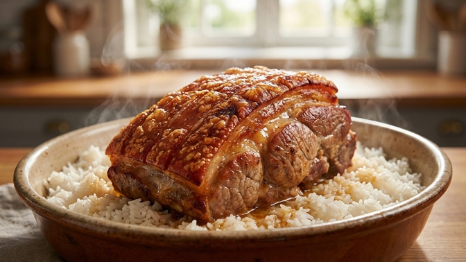 Šťavnaté vepřové a rýže v jednom: Jak upéct maso i přílohu najednou?