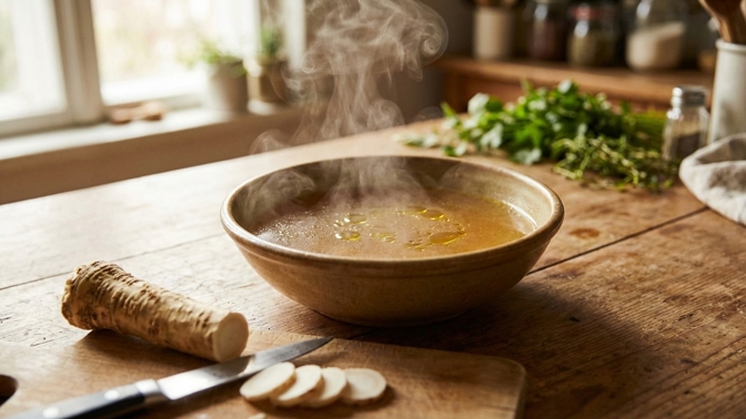 Zapomenutý trik s vývarem: Kousek křenu mi vrátil sílu a nahradil drahé léky z lékárny